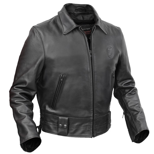 Iron Warrior Men’s Leather Motorcycle Jacket