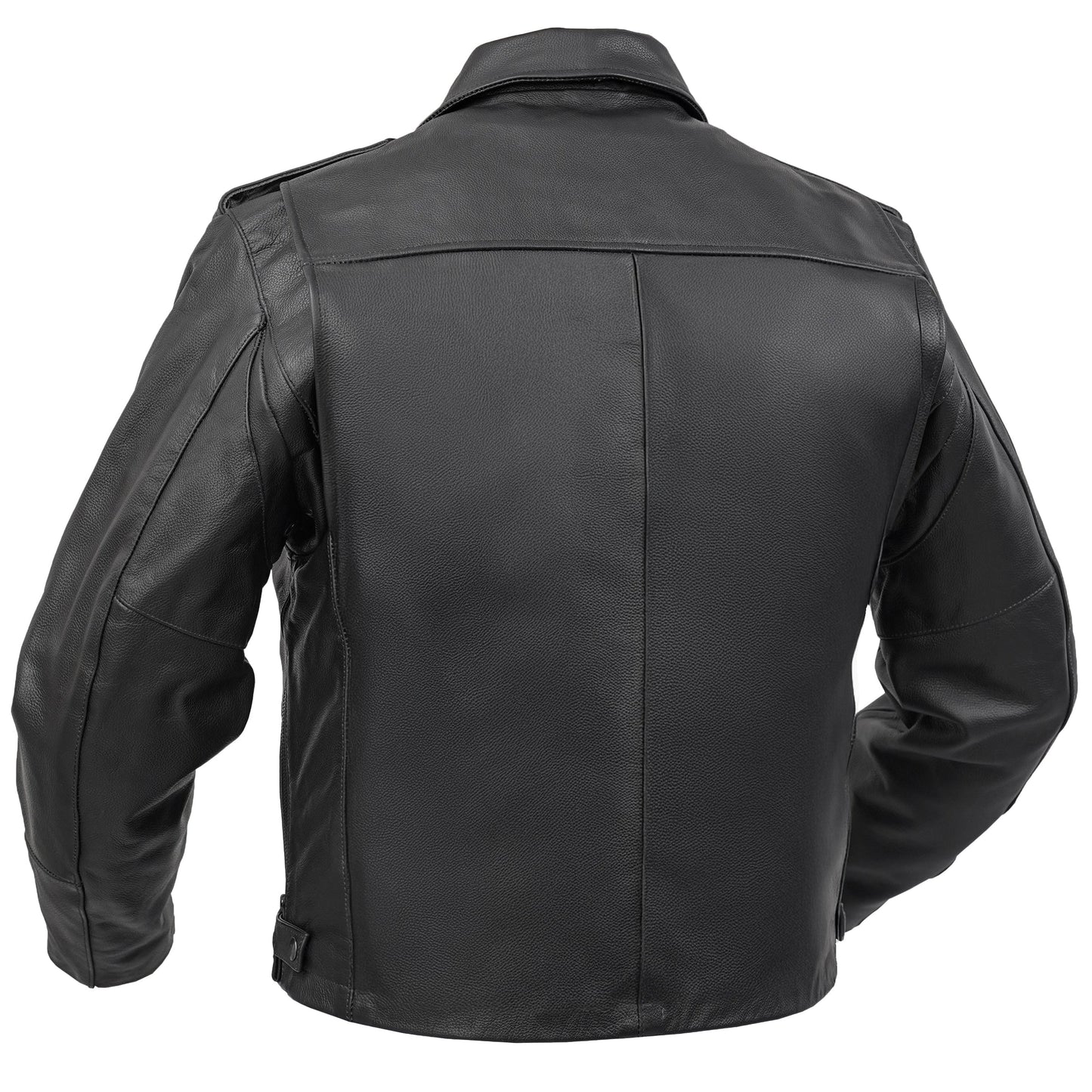 Black Raider Men’s Leather Motorcycle Jacket