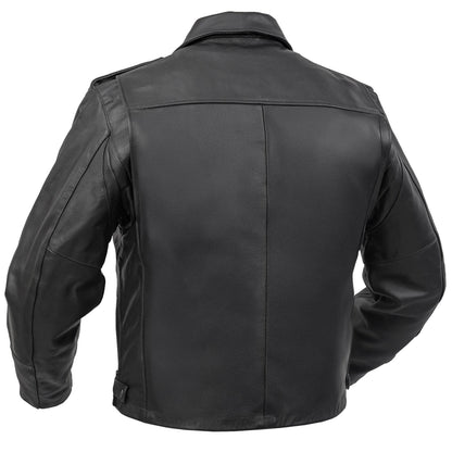 Black Raider Men’s Leather Motorcycle Jacket