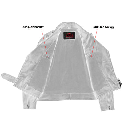 Moonlight Women's Navy Blue Fashion Leather Jacket