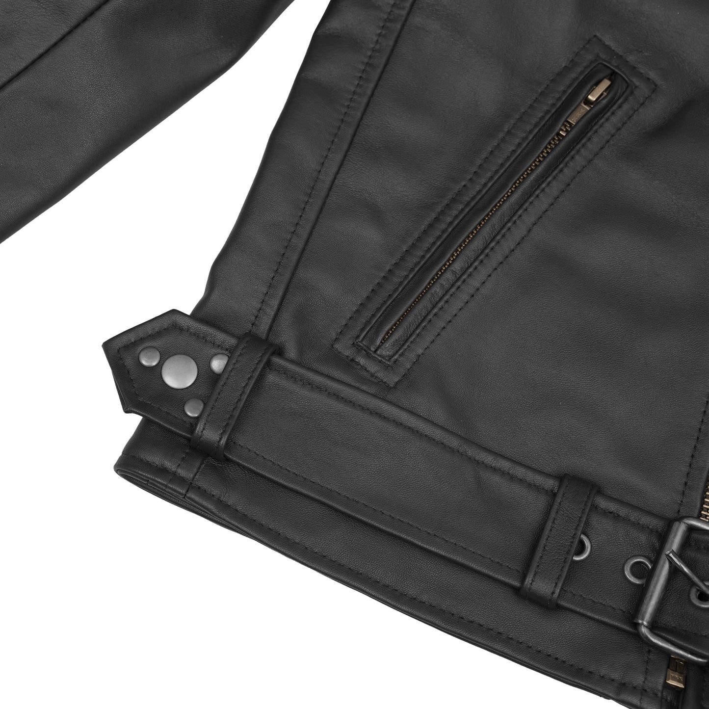 Night Shine Women's Black Fashion Leather Jacket