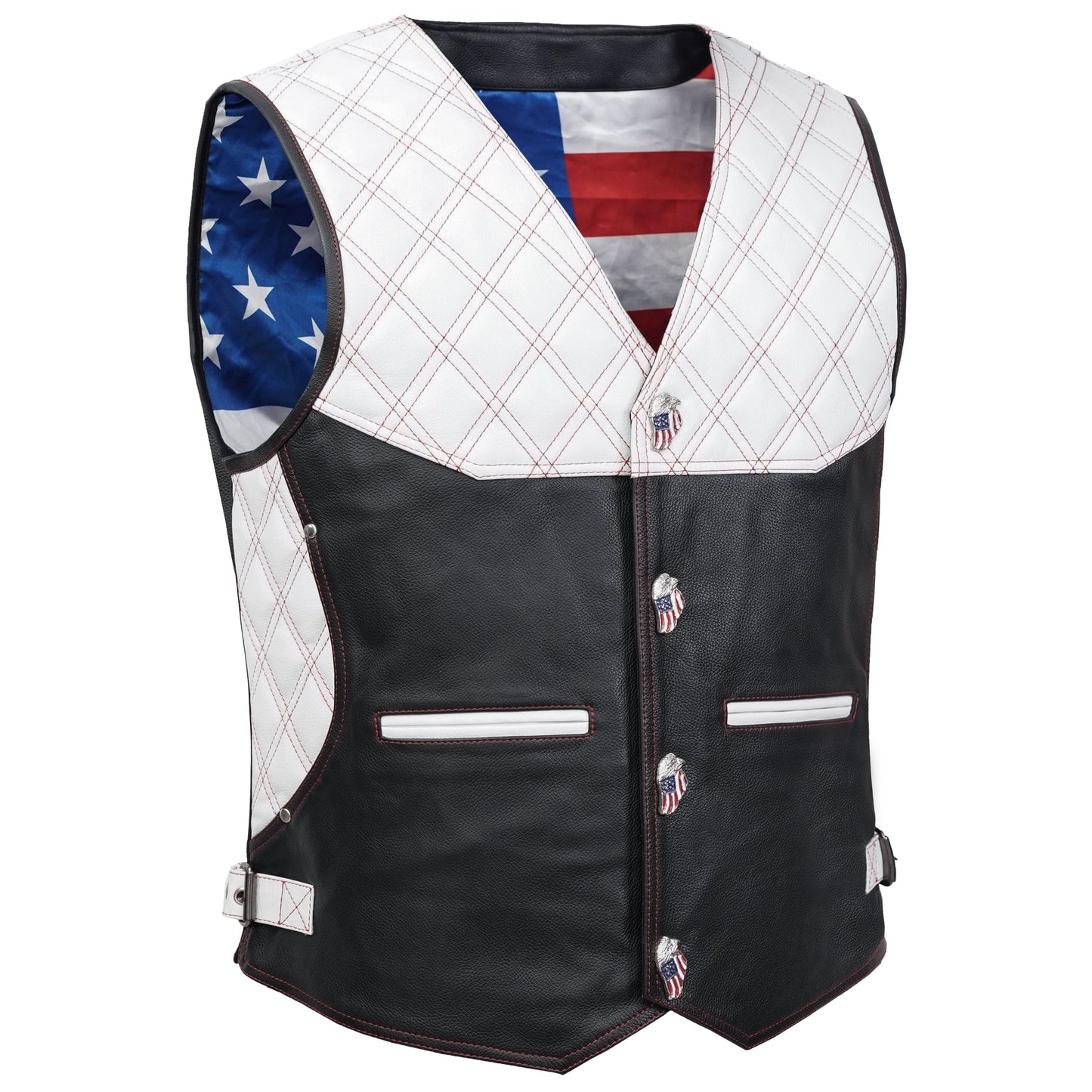 Star-Dusted Men's Leather Vest