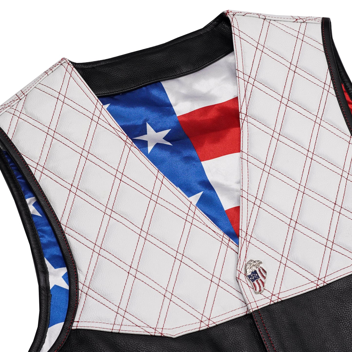 Star-Dusted Men's Leather Vest