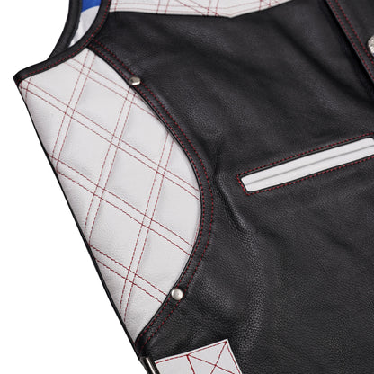 Star-Dusted Men's Leather Vest