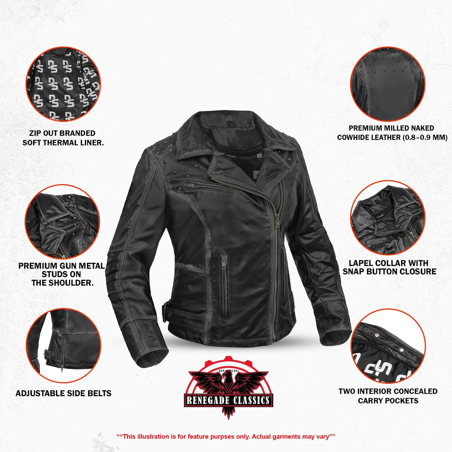 Shadow Stud - Women’s Leather Motorcycle Jacket