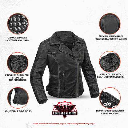 Shadow Stud - Women’s Leather Motorcycle Jacket