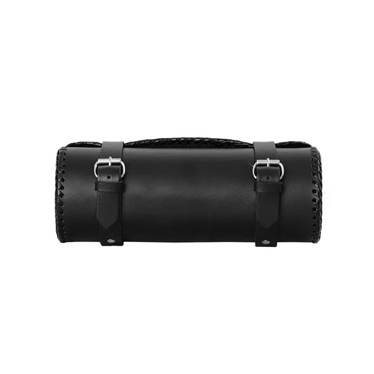 ApexMoto Premium Large Leather Round Tool Bag