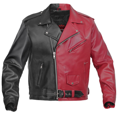 Void Ember Men’s Faux Leather Motorcycle Jacke