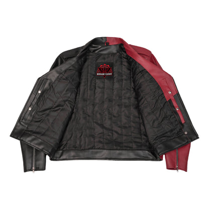 Void Ember Men’s Faux Leather Motorcycle Jacke