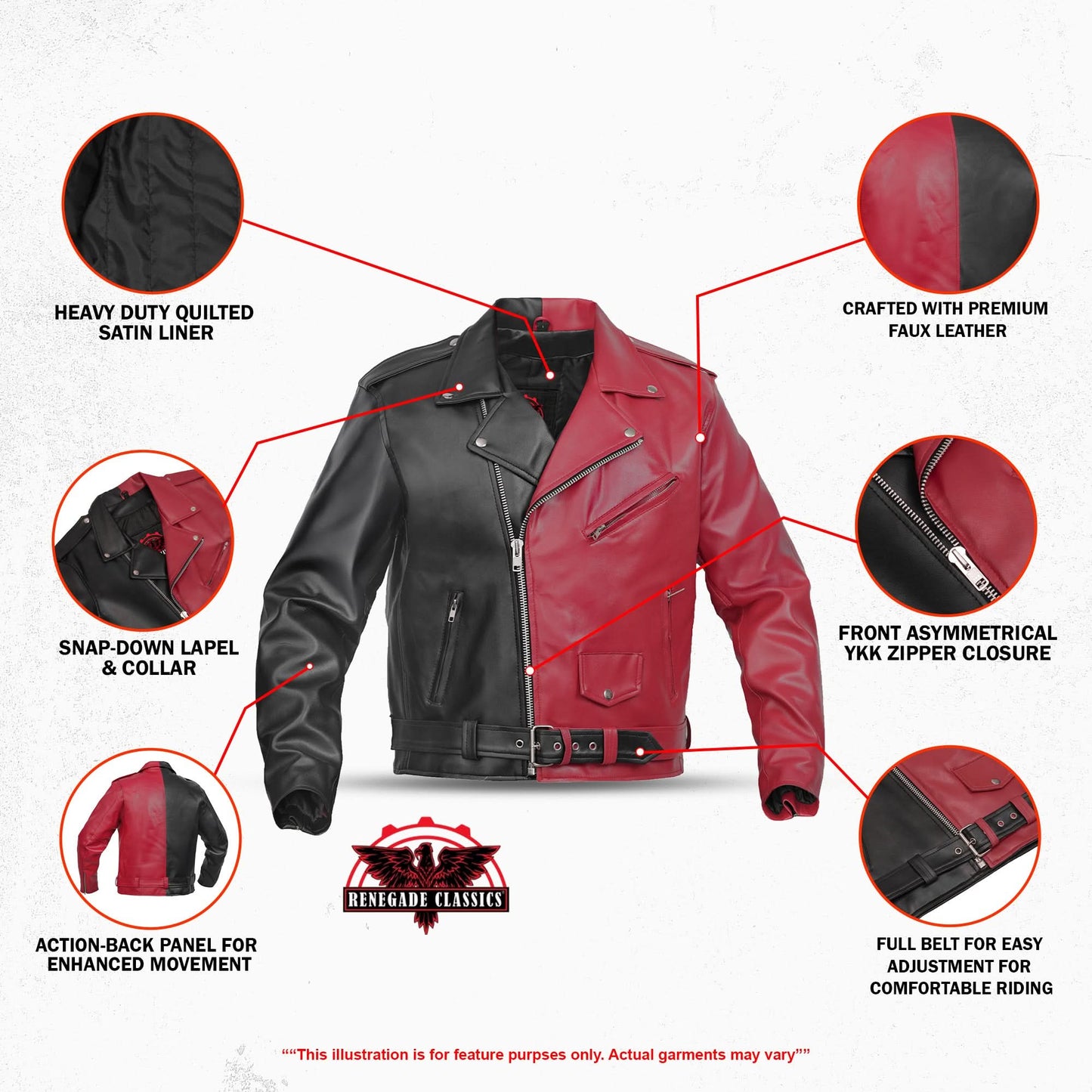 Void Ember™ Men’s Faux Leather Motorcycle Jacket