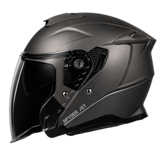 D.O.T. & ECE Daytona Spyder Jet- Gun Metal Grey Dull Metallic