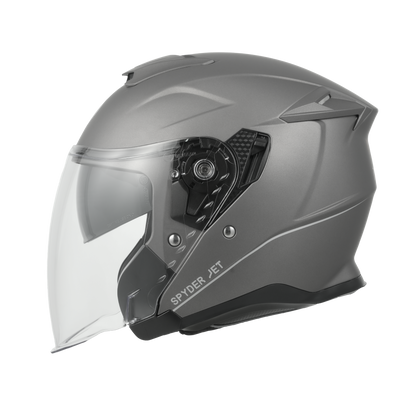 D.O.T. & ECE Daytona Spyder Jet- Gun Metal Grey Dull Metallic