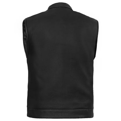 NightSentinel - Men’s Leather Motorcycle Vest