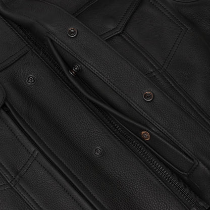 NightSentinel - Men’s Leather Motorcycle Vest