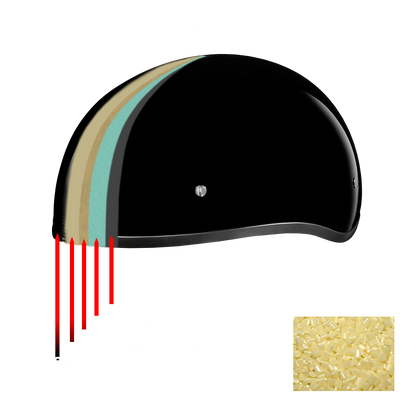 DOT Approved Daytona Skull Cap Half Shell Motorcycle Helmet - Beanie Style for Motorcycles, Cruisers, Scooters, and Mopeds - Black Cherry