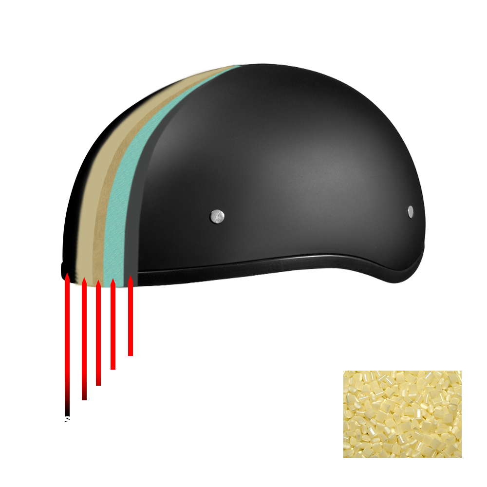 DOT Approved Daytona Motorcycle Half Face Helmet - Skull Cap Graphics for Men & Women, Scooters, ATVs, UTVs & Choppers - W/ Come Get 'Em