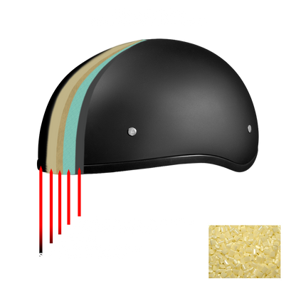 DOT Approved Daytona Motorcycle Half Face Helmet - Skull Cap Graphics for Men & Women, Scooters, ATVs, UTVs & Choppers - W/ Rockin' Reaper