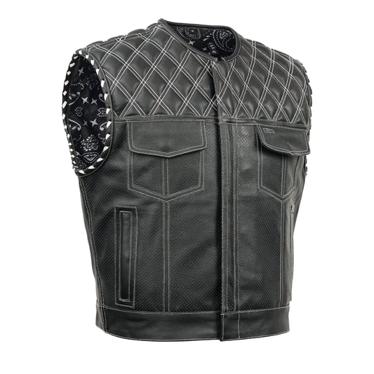 Blaze Lowcut Chrome Phantom Men's Leather Vest