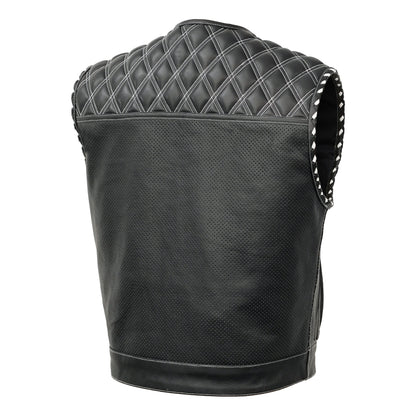 Blaze Lowcut Chrome Phantom Men's Leather Vest
