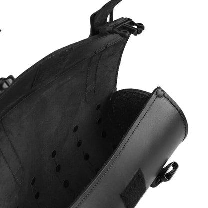 RapidThrottle Premium Large Leather Round Tool Bag