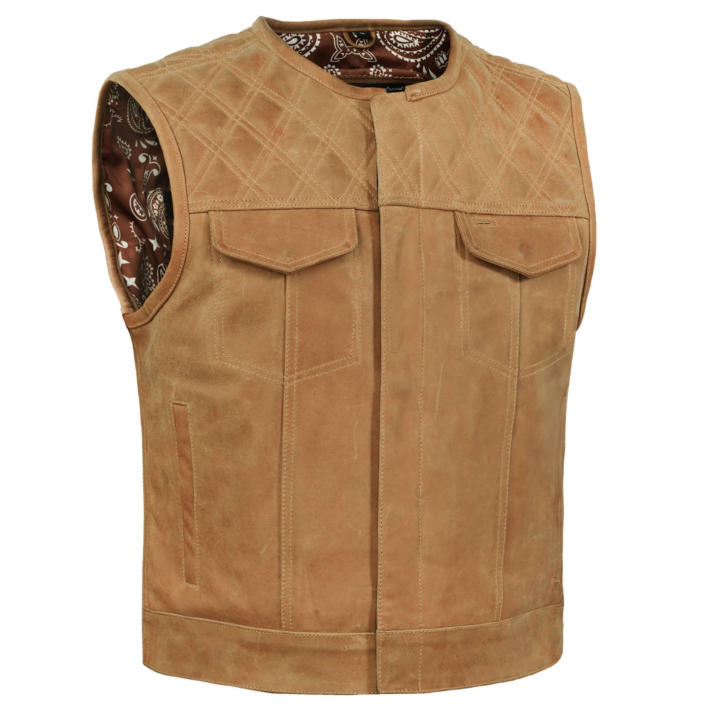 Rustic Rebel™ Lowcut Men’s Brown Leather Vest