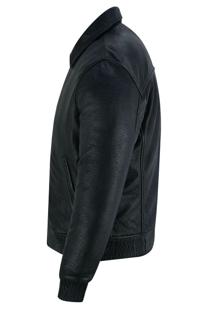 Traveler Men's Fashion Black Leather Jacket