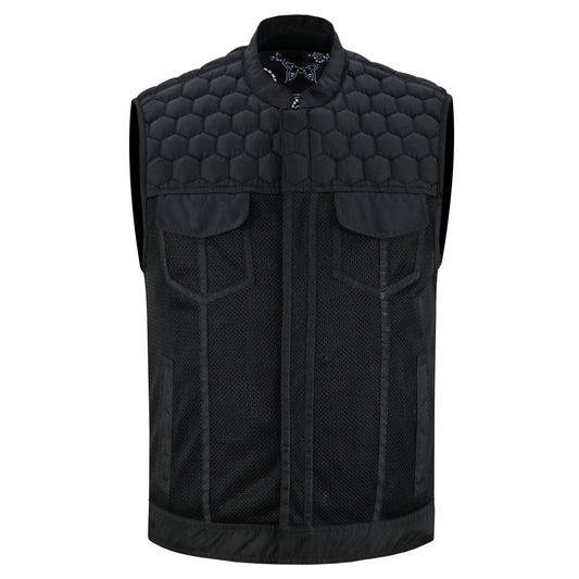 Mesh Heat Men's Black Mesh Textile Vest