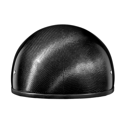 D.O.T. Daytona Skull Cap W/O Visor- Grey Carbon Fiber