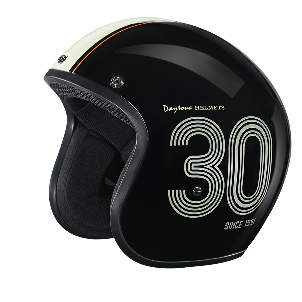 DOT Approved Daytona Cruiser Open Face Motorcycle Helmet - Men, Women & Youth - With Visor & Graphics - W/ Daytona 3th