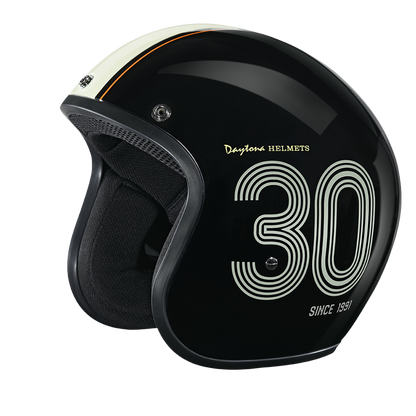 DOT Approved Daytona Cruiser Open Face Motorcycle Helmet - Men, Women & Youth - With Visor & Graphics - W/ Daytona 3th