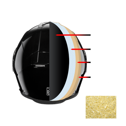 Daytona Glide Modular Motorcycle Helmet - DOT Approved, Bluetooth Ready, Dual Visor, Men/Women/Youth - Hi-Gloss Black