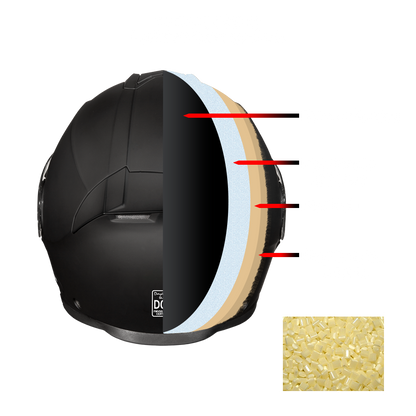 Daytona Glide Modular Motorcycle Helmet - DOT Approved, Bluetooth Ready, Dual Visor, Men/Women/Youth - Dull Black