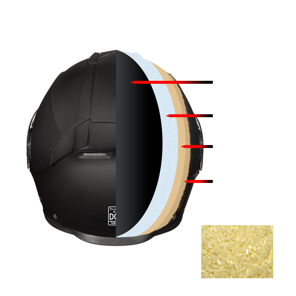 Daytona Glide Modular Motorcycle Helmet - DOT Approved, Bluetooth Ready, Dual Visor, Men/Women/Youth - W/ Flowers