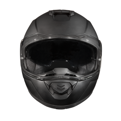 Daytona Glide Modular Motorcycle Helmet - DOT Approved, Bluetooth Ready, Dual Visor, Men/Women/Youth - Dull Black