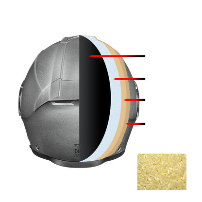 Daytona Glide Modular Motorcycle Helmet - DOT Approved, Bluetooth Ready, Dual Visor, Men/Women/Youth- Silver Metallic
