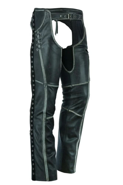 Women's Gray Stylish Lightweight Hip Set Chaps