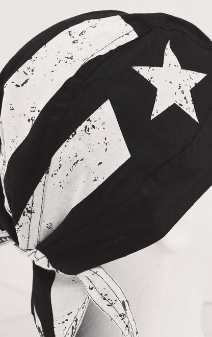 Z93 Flydanna®, Cotton, Black & White Vintage American Flag