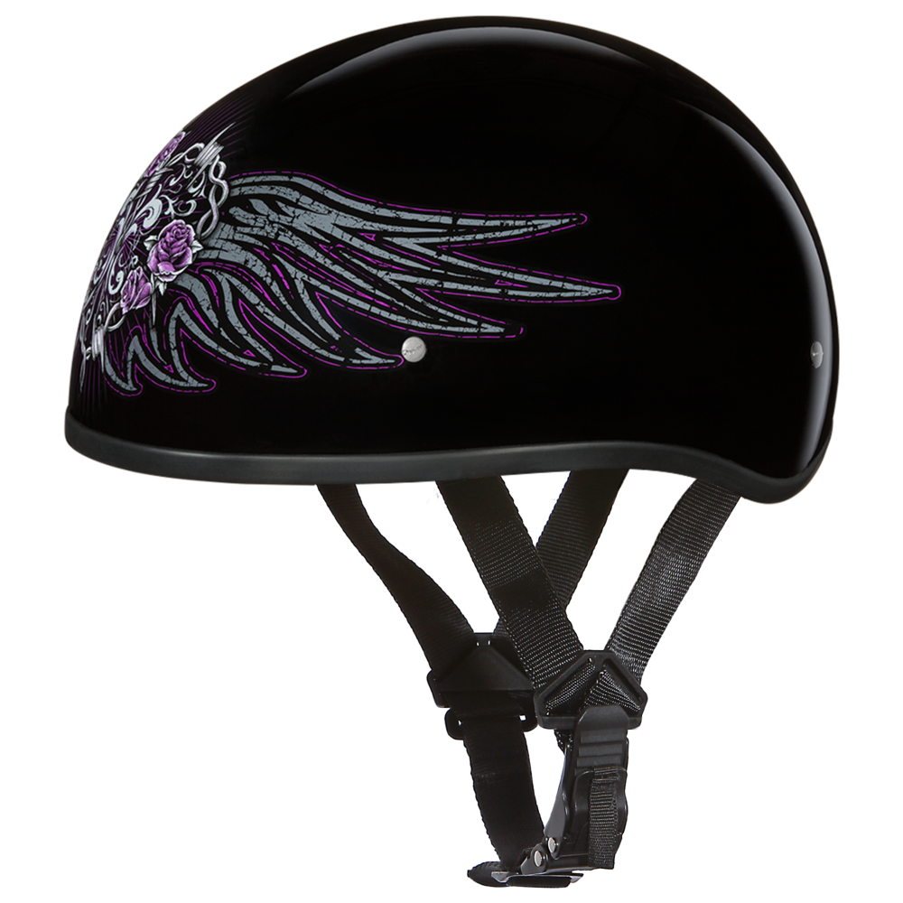D6-BWH D.O.T. DAYTONA SKULL CAP - W/ BARBED WIRE HEART Helmets Daytona Helmets