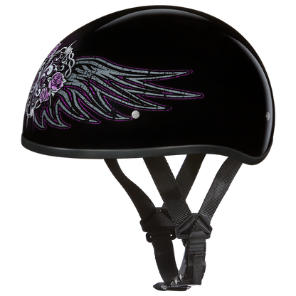D6-BWH D.O.T. DAYTONA SKULL CAP - W/ BARBED WIRE HEART Helmets Daytona Helmets