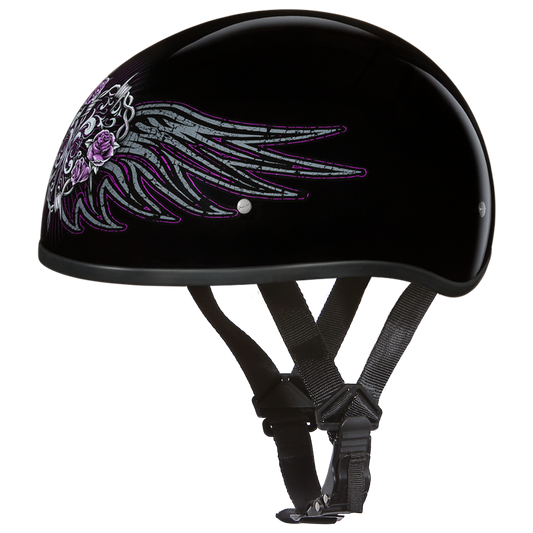 D6-BWH D.O.T. DAYTONA SKULL CAP - W/ BARBED WIRE HEART Helmets Daytona Helmets