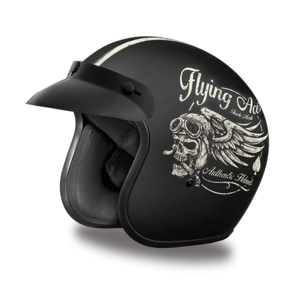 DC6-FAC D.O.T. DAYTONA CRUISER - W/ FLYING ACE'S Helmets Daytona Helmets