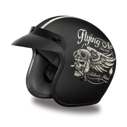 DC6-FAC D.O.T. DAYTONA CRUISER - W/ FLYING ACE'S Helmets Daytona Helmets