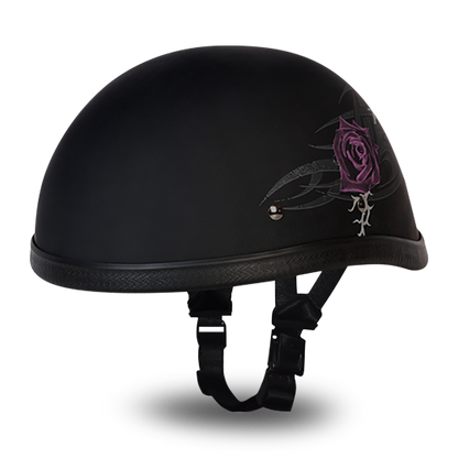 6002PR EAGLE- W/ PURPLE ROSE Non-DOT Helmets Daytona Helmets