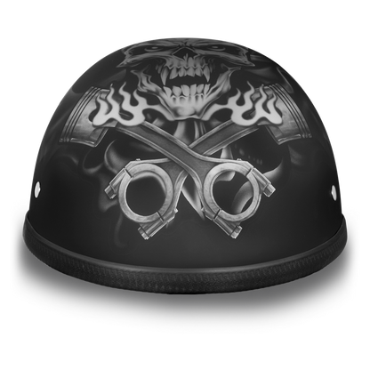 6002PS EAGLE- W/ PISTONS SKULL Non-DOT Helmets Daytona Helmets