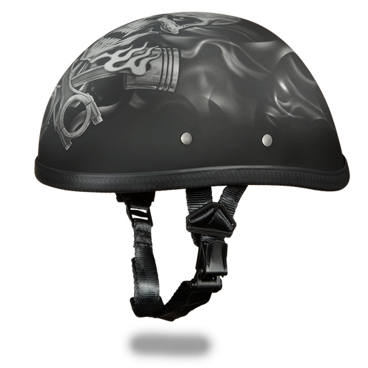 6002PS EAGLE- W/ PISTONS SKULL Non-DOT Helmets Daytona Helmets