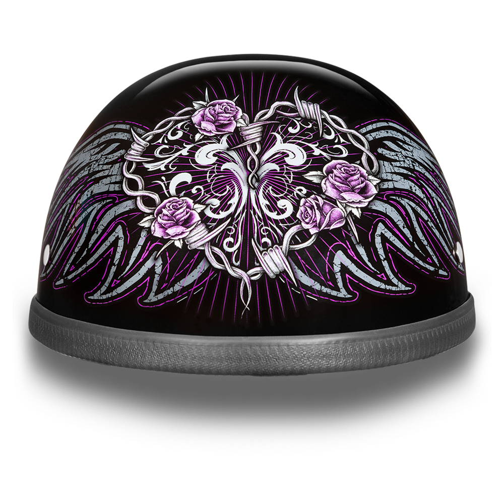 6002BWH EAGLE- W/ BARBED WIRE HEART Non-DOT Helmets Daytona Helmets