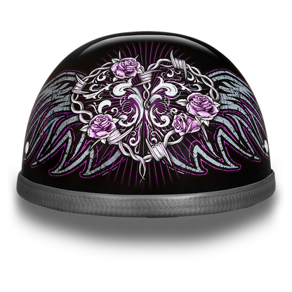 6002BWH EAGLE- W/ BARBED WIRE HEART Non-DOT Helmets Daytona Helmets
