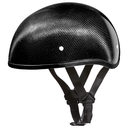 D2-GNS D.O.T. DAYTONA SKULL CAP W/O VISOR- GREY CARBON FIBER Helmets Daytona Helmets