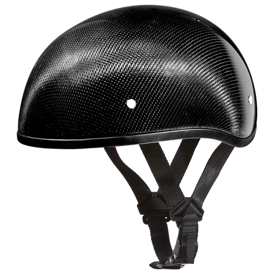 D2-GNS D.O.T. DAYTONA SKULL CAP W/O VISOR- GREY CARBON FIBER Helmets Daytona Helmets