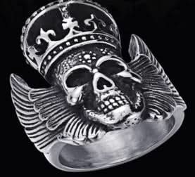 R17 Stainless Steel King Head Biker Ring